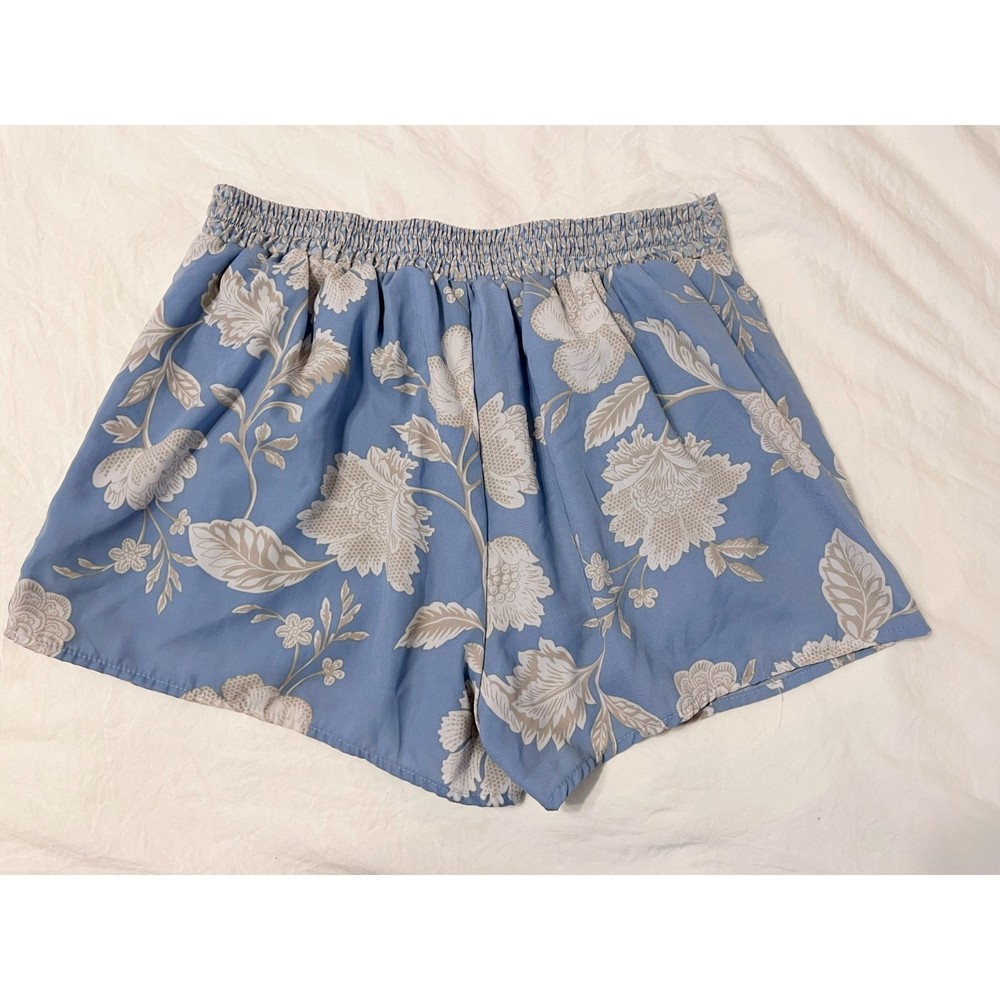 Alya Blue Floral Pleated Shorts Size S